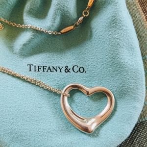 LARGE Tiffany Elsa Perreti Open Heart Necklace 🌸